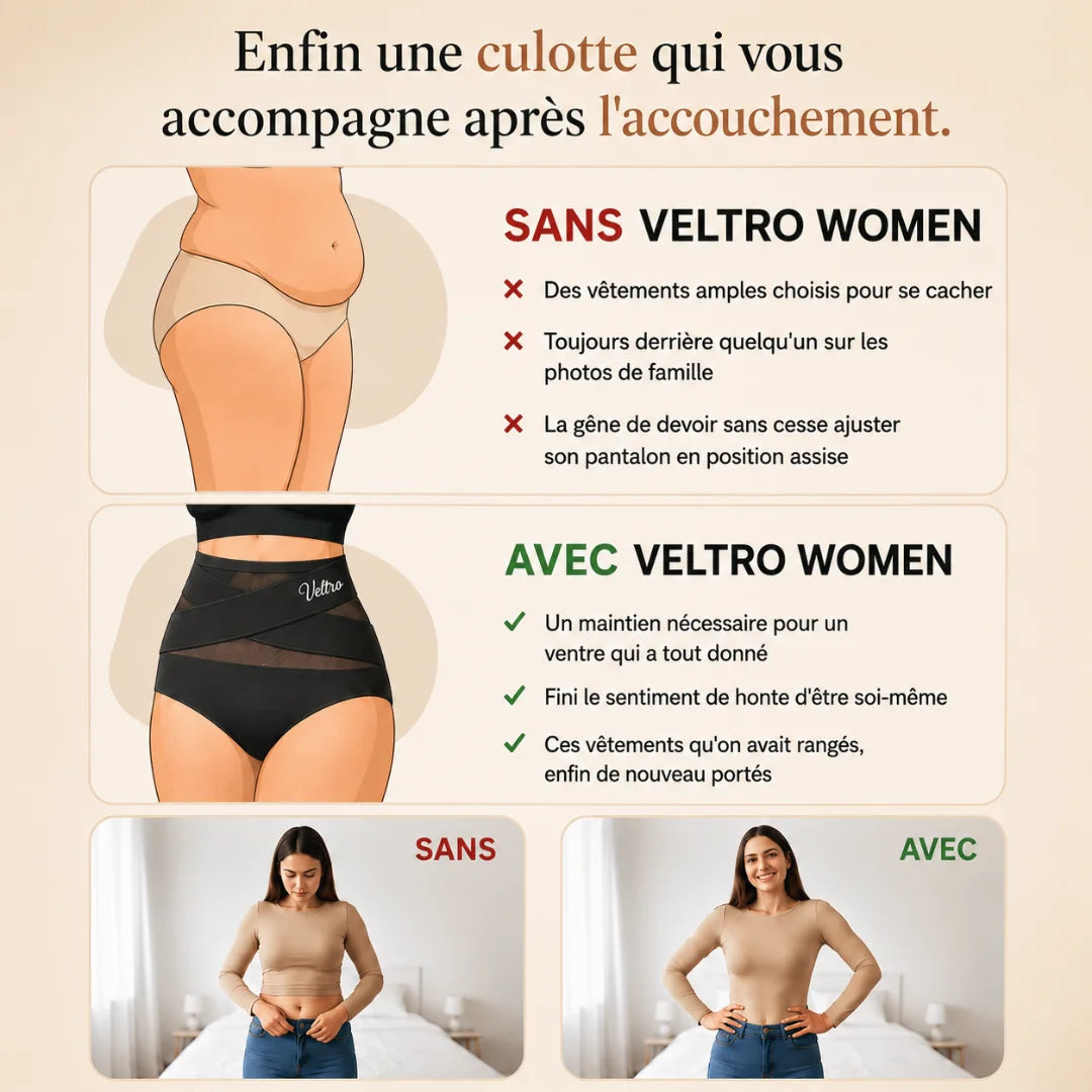 Avant après culotte gainante Veltro